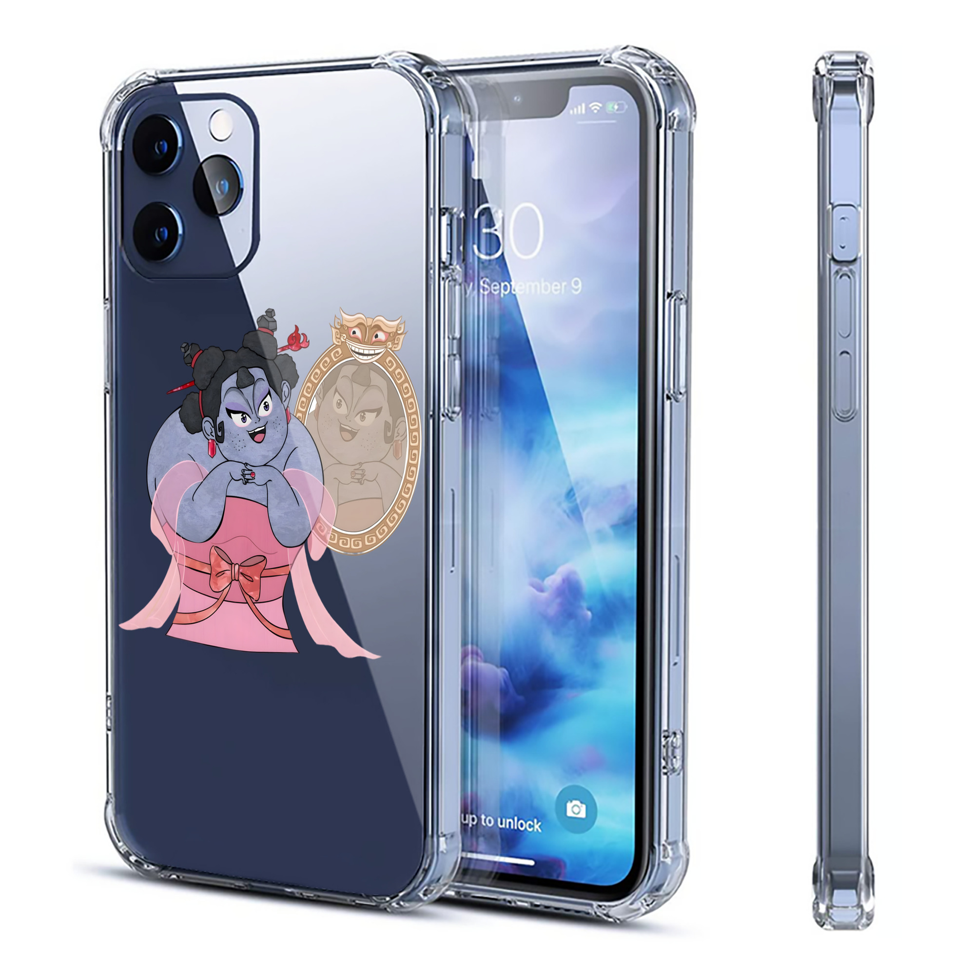 （画像用） Ne Zha 2 ナタ 魔童の大暴れ 【iPhone 12シリーズ対応】透明スマホケース（クリアソフトケース）